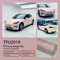 TPU Rose Fantaisie Anti-Jaunissement Application Humide 1.52*15m/rouleau Qualité Premium Américaine Idéal pour la Vente en Gros en Usine