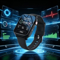 Montre connectée 4G GS19 avec GPS, appels vidéo, SOS, détection de chute, affichage, étanchéité IPX7, moniteur de fréquence cardiaque, d'oxygène sanguin et de température