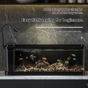 2025 새로운 모델 올인원 게으른 데스크탑 어항 산소 기계 에코 배경 스티커 사이드 필터 스퀘어 리빙 박스 - Product Image 6