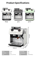 Machine à café expresso électrique professionnelle avec double pompe et buse vapeur, tête de groupe 58 mm, réservoir 2,5 L pour café, hôtel et utilisation en voiture