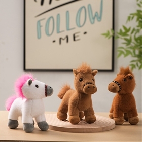 Bambole Cavallo <span class=keywords><strong>Pony</strong></span> Cavalli American Paint Horse Hucul Peluche Appaloosa Cuscino Giocattolo per Bambini - Product Image 3