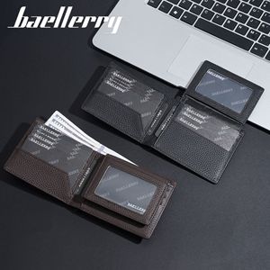 กระเป๋าสตางค์ผู้ชาย Baellerry หนังแท้ พับสองตอนอเนกประสงค์ ใช้ได้ทุกวัน - Product Image 3