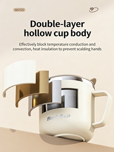 Mug de voyage en acier inoxydable 304 avec couvercle, gobelet isotherme à double paroi, anti-fuite, tasse à café de bureau pour le thé et les boissons - Product Image 4