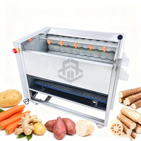 Droge Groente Dragon Fruit Wasmachine Automatische Borsteldata Reinigingsmachine Te Koop