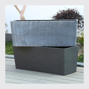 Macetas de jardín rectangulares grandes de plástico de <span class=keywords><strong>alta</strong></span> calidad personalizadas de salida de fábrica, macetas de flores de campo ligeras - Product Image 1