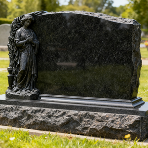 Lápidas y Monumentos Modernos de Granito Negro <span class=keywords><strong>Real</strong></span> con 1 Año de Garantía para Uso en Jardines y Cementerios - Product Image 5