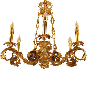 Lustre LED en acier inoxydable doré, base d'ampoule E26, lumière blanc chaud 3500K, hauteur réglable, lampe suspendue pour salon - Product Image 3