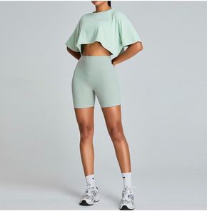 Camisetas Anti-pilling para mujer, diseño personalizado, Logo, Top corto de gran tamaño, camiseta transpirable de alta calidad para mujer - Product Image 3