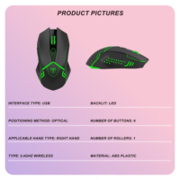 Souris de jeu sans fil 2.4Ghz, très faible consommation d'énergie