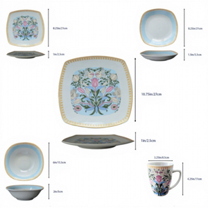 Juego de <span class=keywords><strong>Vajilla</strong></span> de Porcelana Fina de 47 Piezas, <span class=keywords><strong>Vajilla</strong></span> de Cerámica <span class=keywords><strong>Portuguesa</strong></span>, Diseño Contemporáneo, <span class=keywords><strong>Vajilla</strong></span> de Restaurante para Fiestas en Casa - Product Image 1
