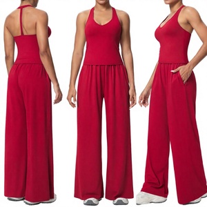 Ensemble de yoga uni et léger à séchage rapide : soutien-gorge de sport une pièce à bretelles et short de yoga texturé à manches longues - Product Image 3