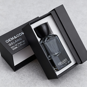 Nueva botella de <span class=keywords><strong>Perfume</strong></span> única, botellas de <span class=keywords><strong>Perfume</strong></span> de vidrio grueso de 50ml, botella de <span class=keywords><strong>Perfume</strong></span> vacía negra con caja de embalaje - Product Image 2
