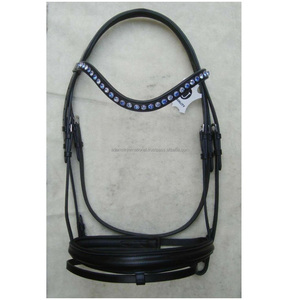 Brida de cuero de alta calidad para caballos, con Noseband de patente y Diadema acolchada suave, brida de caballo, fabricante al por mayor - Product Image 1