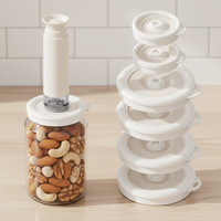 Couvercles sous vide pour bocaux en verre, couvercles universels hermétiques pour le stockage des aliments, gardent les fruits et légumes frais dans le réfrigérateur