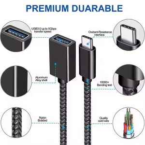 High Speed Otg Cable Usb3.0 10Gbps Usb-<b>c</b> to Usb Otg Cable 5A Charging Cable for Laptop for Mobile Phones - Product Image 5