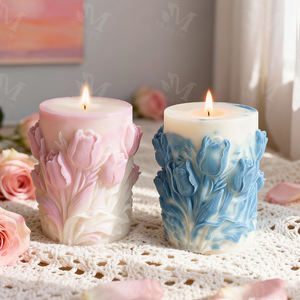 Molde de silicona de grado alimenticio J-5474 con forma de bulbo de tulipán para velas aromáticas, bricolaje, hecho a mano, ecológico, apto para lavavajillas, para aromaterapia y yeso. - Product Image 5