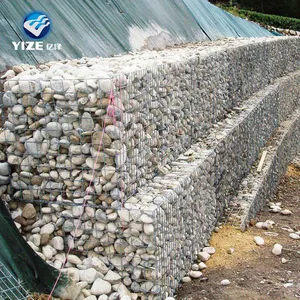 good supply wire basket rock retaining wall welded stone cage for gabions