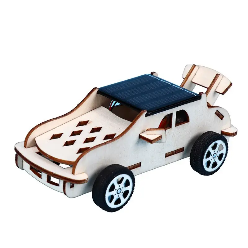 Diy Stem Science Experiments Kits,3d Puzzle Wooden Models Building Toys,Diy Solar Power Car Stem Projects For Kids