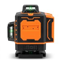 Niveau laser vert 4D à 16 lignes, auto-nivelant 360°, haute précision, avec télécommande et trépied