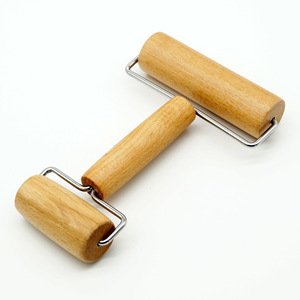 Mini pinces à rouler Double tête, 5 pièces, en bois de hêtre, en acier inoxydable, pour la cuisson de la pâte - Product Image 3