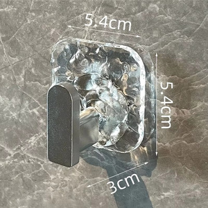 Gancio su misura forte viscosa gancio adesivo portante porta <span class=keywords><strong>parete</strong></span> posteriore bagno cucina chiave unghie senza soluzione di continuità vestiti appesi - Product Image 2