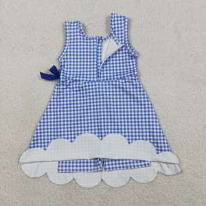 Vestido Deportivo RTS para Niñas Pequeñas, con Shorts Interiores, Estampado a Cuadros, Lazos, Bonito Diseño con Bordes Festoneados para Jugar al Tenis, Yoga - Product Image 3