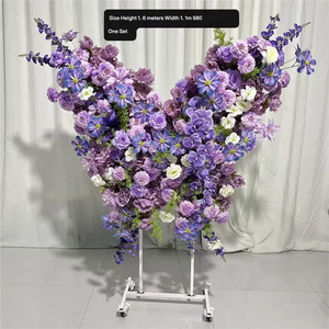 Finished 2*2m Artificial Flower <b>Butterfly</b> Backdrop Mesh Silk Floral <b>Butterfly</b> for Wedding Stage <b>Party</b> Event <b>Decor</b> - Product Image 4
