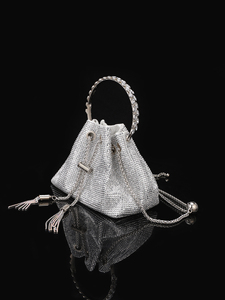 Sac de soirée de luxe minimaliste haut de gamme Bell, nouveau sac à bandoulière plissé de couleur unie pour mariage et fête, sac de marque - Product Image 6