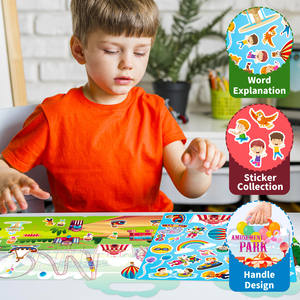 Livre d'autocollants en papier 3D réutilisable pour enfants - Conception imperméable, décoration de vacances, cadeau pour garçons et filles - Product Image 6