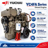 Moteur marin SCDC YUCHAI YC4FA130L-C20 130 ch 3100 tr/min, moteur diesel turbo 4 cylindres, remplacement pour Cummins Yanmar