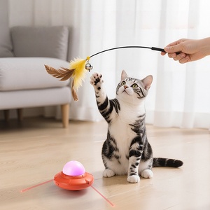 Giocattolo per Gatti 2-in-1 con Laser Automatico e Piuma Staccabile, Divertimento per la Caccia - Product Image 1