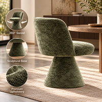 Chaise de bar pivotante de luxe, siège rembourré en velours, base sculpturale pour restaurant, café, salon, vente en gros
