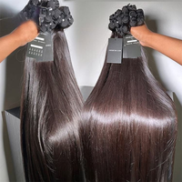 Paquete de Cabello Humano Virgen Birmano Crudo Sin Procesar de un Solo Donante Natural. Cabello Virgen Camboyano 100% con Cutícula Alineada Sin Procesar