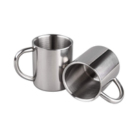 Tasses en acier inoxydable à isolation sous vide pour enfants, tasse à café à double paroi, passe au lave-vaisselle, 7,5 oz/220 ml, tasse à café au lait pour le camping