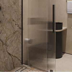 Verre texturé cannelé extra clair de 6 mm 8 mm, verre trempé <span class=keywords><strong>pour</strong></span> cloisons de maison, paroi de douche, écran de séparation - Product Image 1