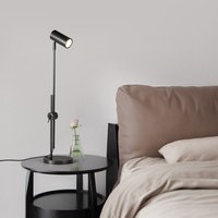 Lampe de table à bouton-poussoir en cuivre pur, style nordique de luxe, 220V, bras long orientable, design créatif rétro, pour bureau, chevet, hôtel, bureau