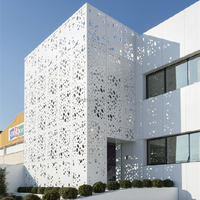 Revêtement mural extérieur en aluminium de conception contemporaine pour façades