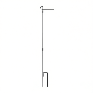 Wrought Iron <b>Garden</b> <b>Flag</b> Stand 11.8x17.7in Weatherproof Outdoor Yard <b>Flag</b> Holder Coated Metal Display Stand - Product Image 1