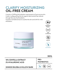 Crème Visage Centella Clarify Hydratante Sans Huile 50ml Anti-Imperfections Anti-Rides Réparation de la Barrière Cutanée Soin du Visage - Product Image 2