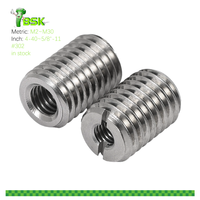 Stainless Steel Slotted Self Tapping Thread Insert M2 M2.5 M3 M4 M5 M6 M8 M10 M12 M14 M16 M20 Slotted Thread Insert