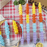 Coffret de stylos gel fantaisie pour coloriage, jouet pour enfants, blocs de construction polyvalents à assembler librement, thème dessin animé