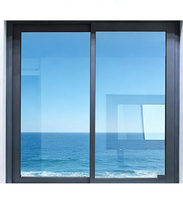 Fenêtres coulissantes en aluminium à double vitrage sur mesure, design personnalisé, surface thermiquement traitée