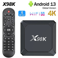 X98K RK3528 8K 1080P Android 13.0 TV BOX Receptor de TV con Wifi 2.4G y 5.8G, compatible con WiFi6, HDR10+, Android TV Box Set Top Box