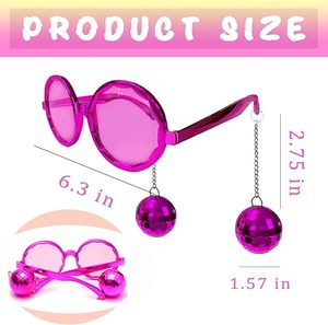 Lunettes rétro Disco Ball Faveurs Lunettes de soleil drôles Party des années 70 Lunettes Disco Retro Disco Ball Party Favors Lunettes drôles - Product Image 5