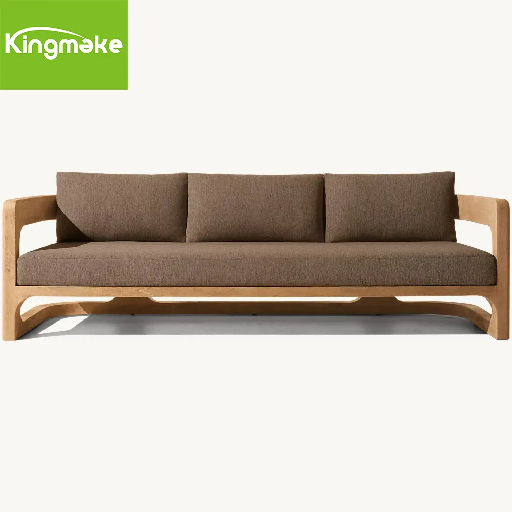 Mới Rắn Gỗ Tếch Ngoài Trời Vườn Giải Trí Set Với Đệm Phòng Chờ Sofa Patio Đồ Nội Thất Thiết Lập Cho Biệt Thự Và Khách Sạn Ứng Dụng