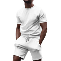 Summer New Sports Casual Men Designer 2 Pieces T-shirt Shorts Sets Suits Custom Cotton Male Tracksuits