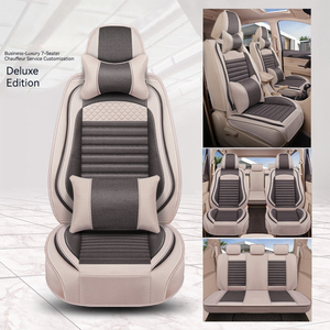 Housses de siège auto en lin 7 <span class=keywords><strong>places</strong></span> pour MPV Van - Ajustement personnalisé, imperméables, respirantes, compatibles airbag - Product Image 5