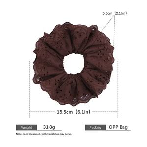 Chouchous épais et fins pour fille automne <span class=keywords><strong>hiver</strong></span> couleur unie Chic Vintage élégant pour queue de cheval en Stock accessoire pour cheveux - Product Image 4