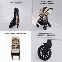 Poussettes pour bébés. Poussette légère pour bébé, poussette de voyage compacte, pliable d'une seule main, roues universelles à 360 degrés, poussette pour bébé