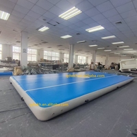 Grand tapis de gymnastique gonflable Airtrack à prix d'usine à usage domestique côtés en PVC de carbone